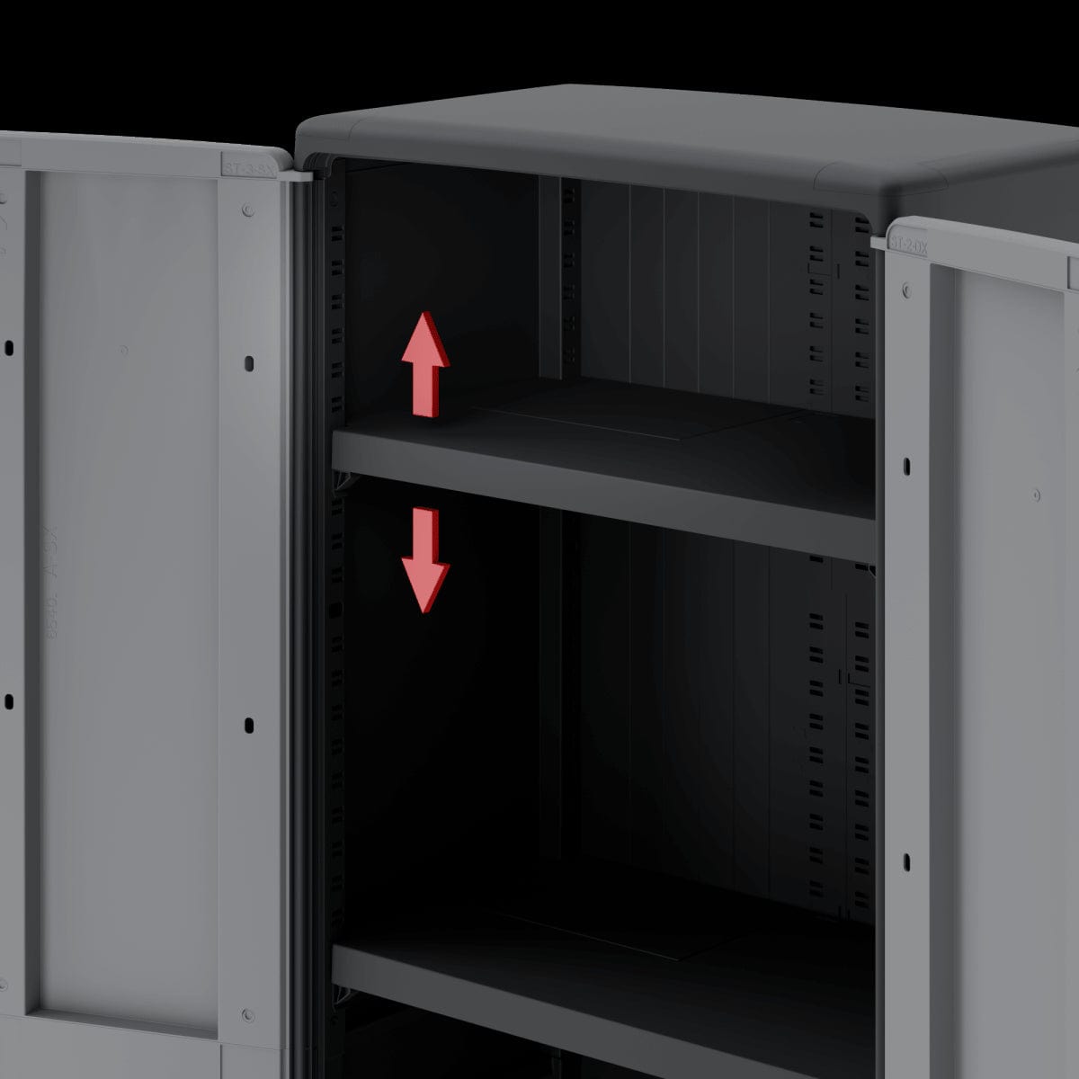 Bricocenter HIGH RESIN CUPBOARD 180X65X39CM BLACK GREY SPACEO