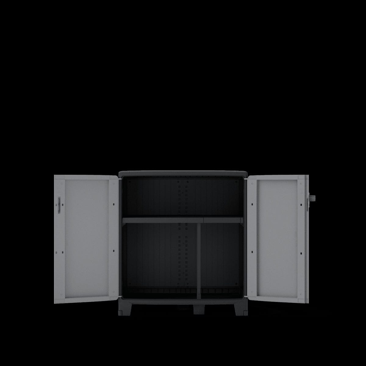 Bricocenter LOW RESIN CABINET XL 93X85X52CM BLACK GREY SPACEO