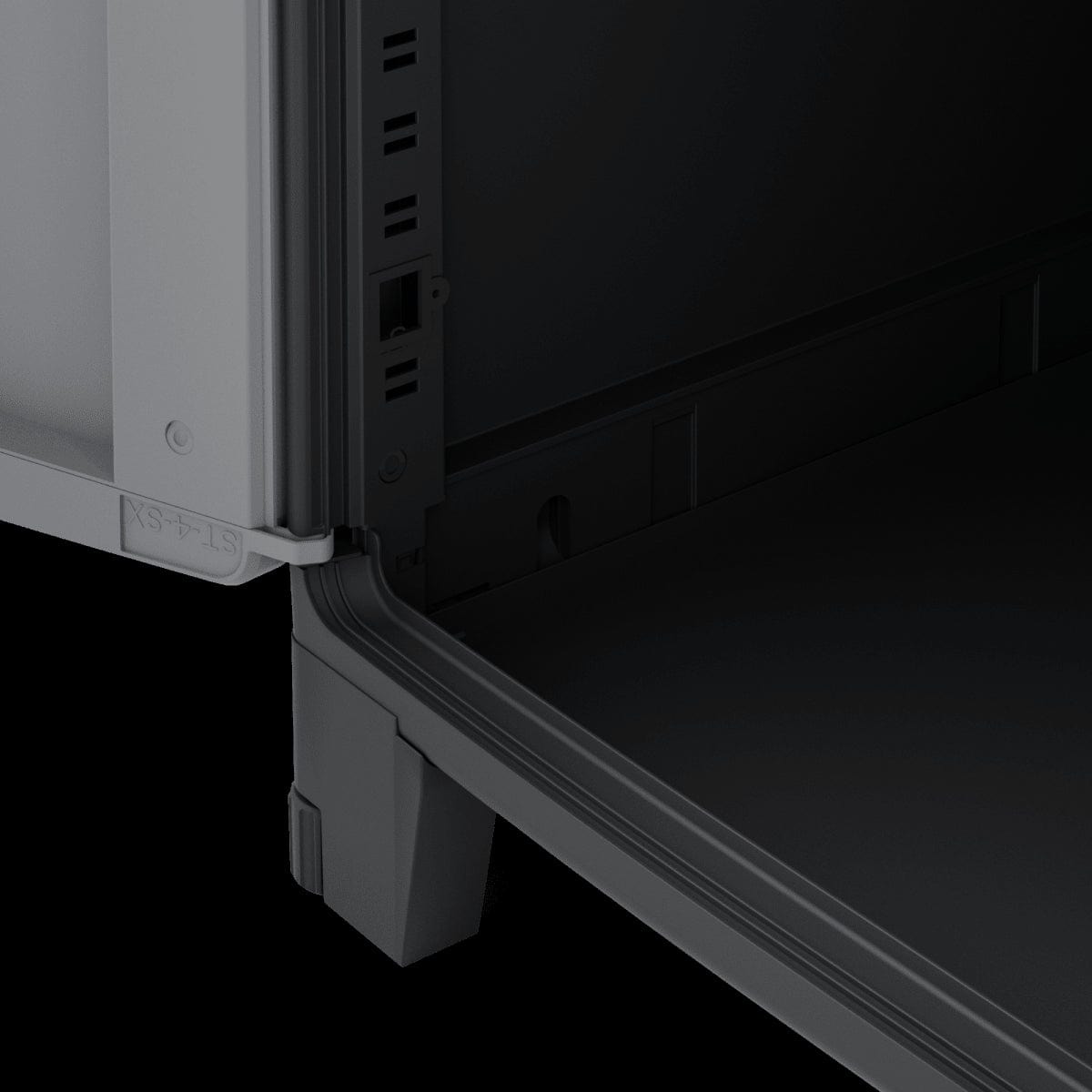 Bricocenter LOW RESIN CABINET XL 93X85X52CM BLACK GREY SPACEO