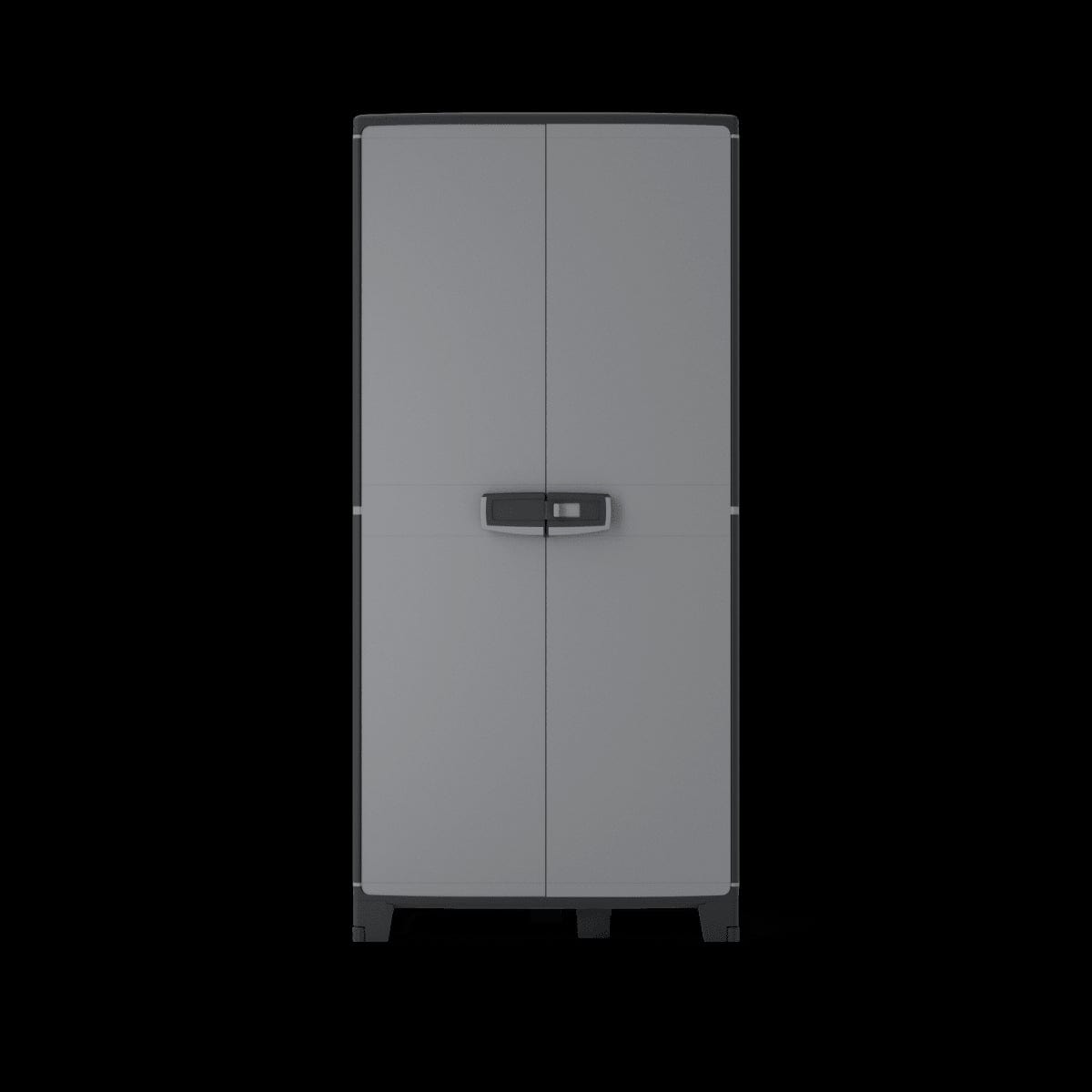 Bricocenter HIGH RESIN CUPBOARD 180X85X52CM BLACK GREY SPACEO