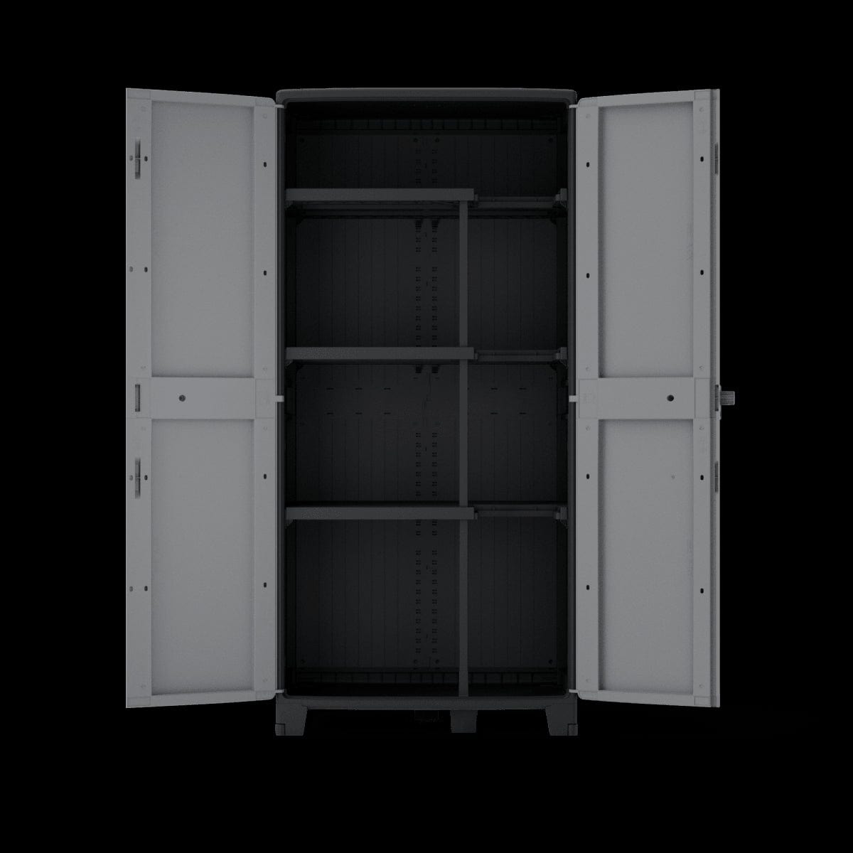 Bricocenter HIGH RESIN CUPBOARD 180X85X52CM BLACK GREY SPACEO