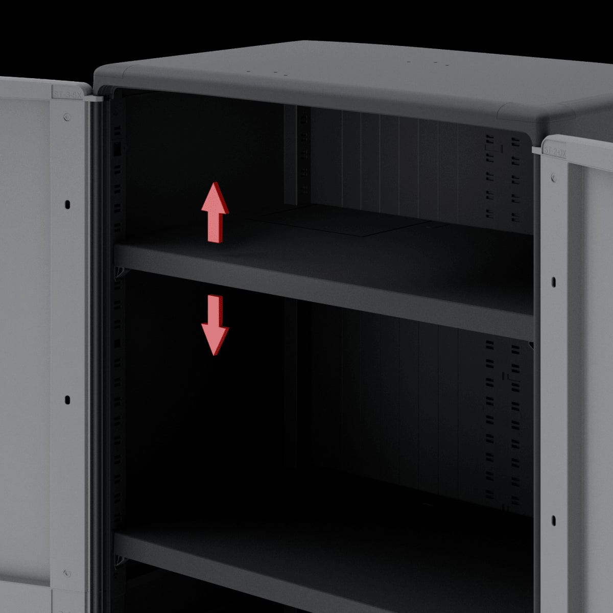 Bricocenter HIGH RESIN CUPBOARD 180X85X52CM BLACK GREY SPACEO