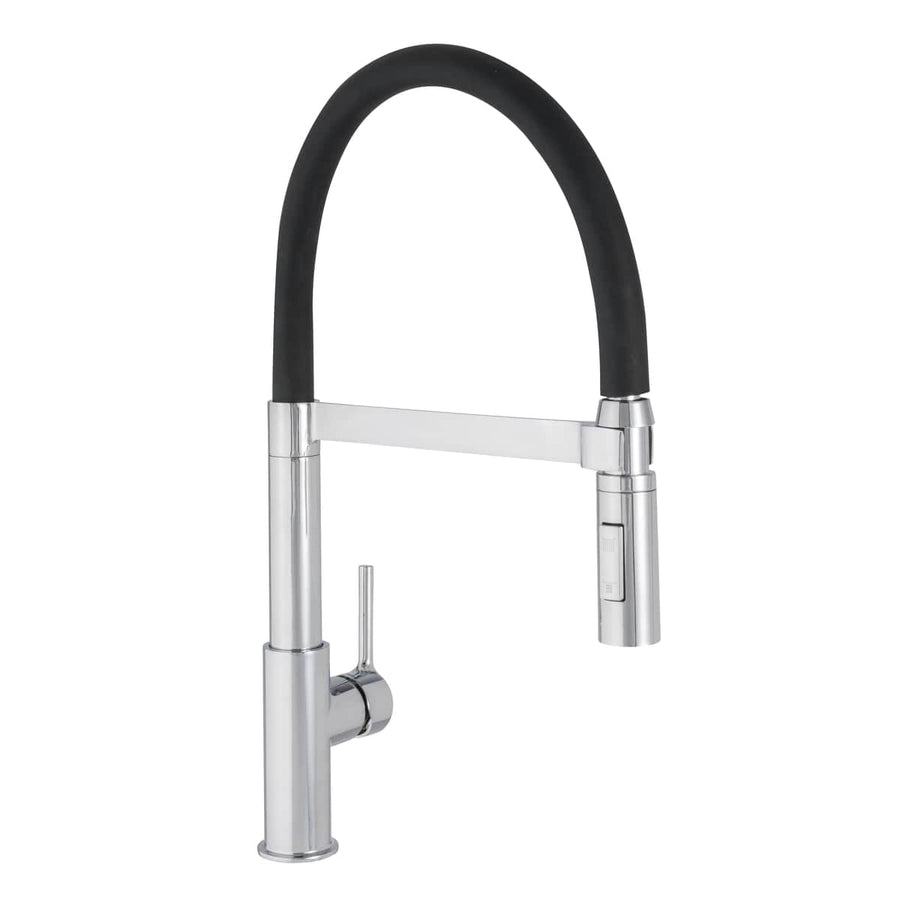 Bricocenter HOLLY MIXER HIGH SPOUT FLEXIBLE SPOUT CHROME/BLACK