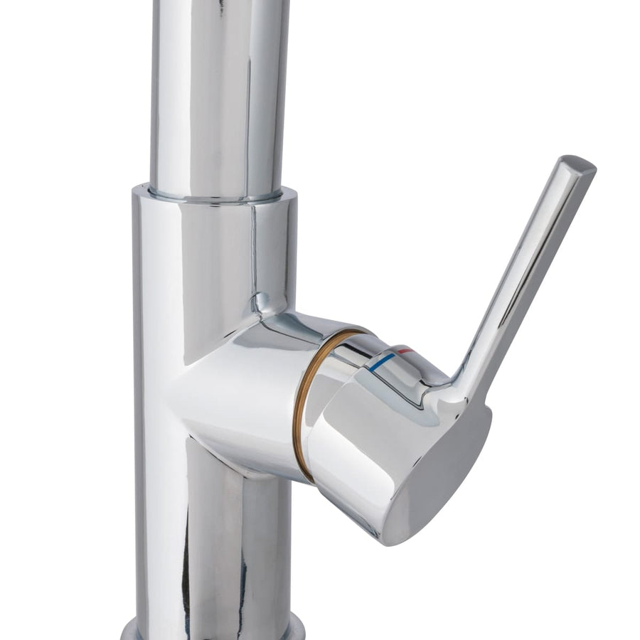 Bricocenter HOLLY MIXER HIGH SPOUT FLEXIBLE SPOUT CHROME/BLACK