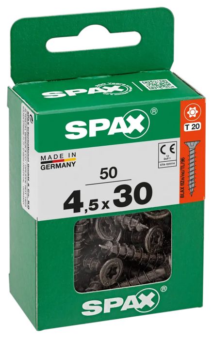 SPAX TSP T-STAR PLUS BLACK 4.5X30 M 50 PCS