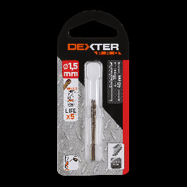 DEXTER PRO METAL DRILL BIT 1.5X40MM CYLINDRICAL SHANK 2 PIECES