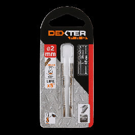 DEXTER PRO METAL DRILL BIT 2X49MM CYLINDRICAL SHANK 2 PIECES