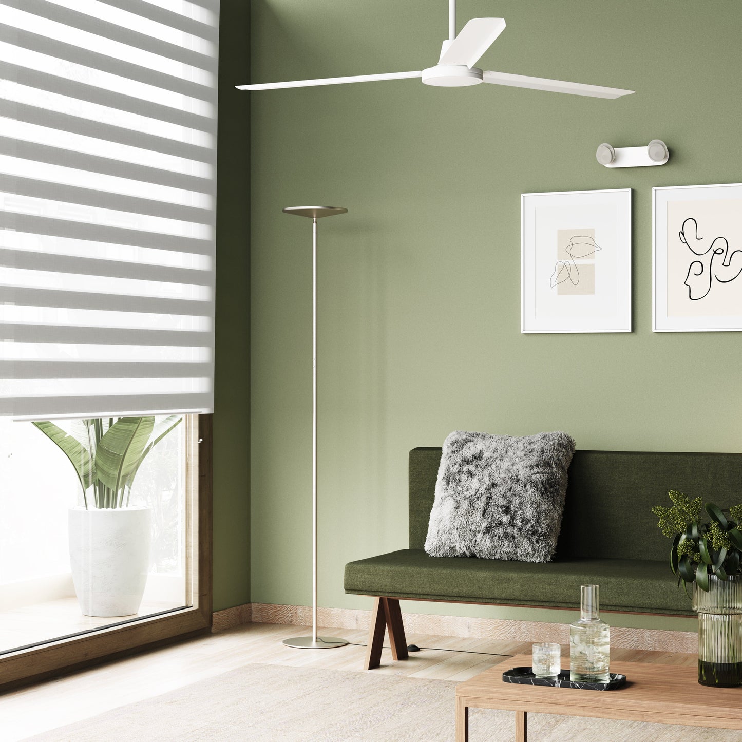 Bricocenter VENTILATORE DA SOFFITTO ACORES 3 PALE D142 SENZA LUCE BIANCO