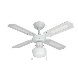 BARBADE CEILING FAN 4 BLADES D91 E27 60W RATTAN WHITE