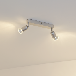 BASIC METAL SPOTLIGHTS SILVER 2XGU10=50W