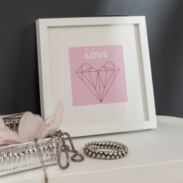 MILO FRAME 20X20 CM WOOD WHITE