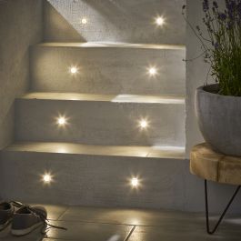 10 RECESSED SPOTLIGHTS COLOURADO ALUMINIUM GREY D2.5 H3 CM LED 0.5W NATURAL LIGHT IP65