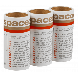 3 SPARES OF 60 SHEETS PER CLOTHES BRUSH