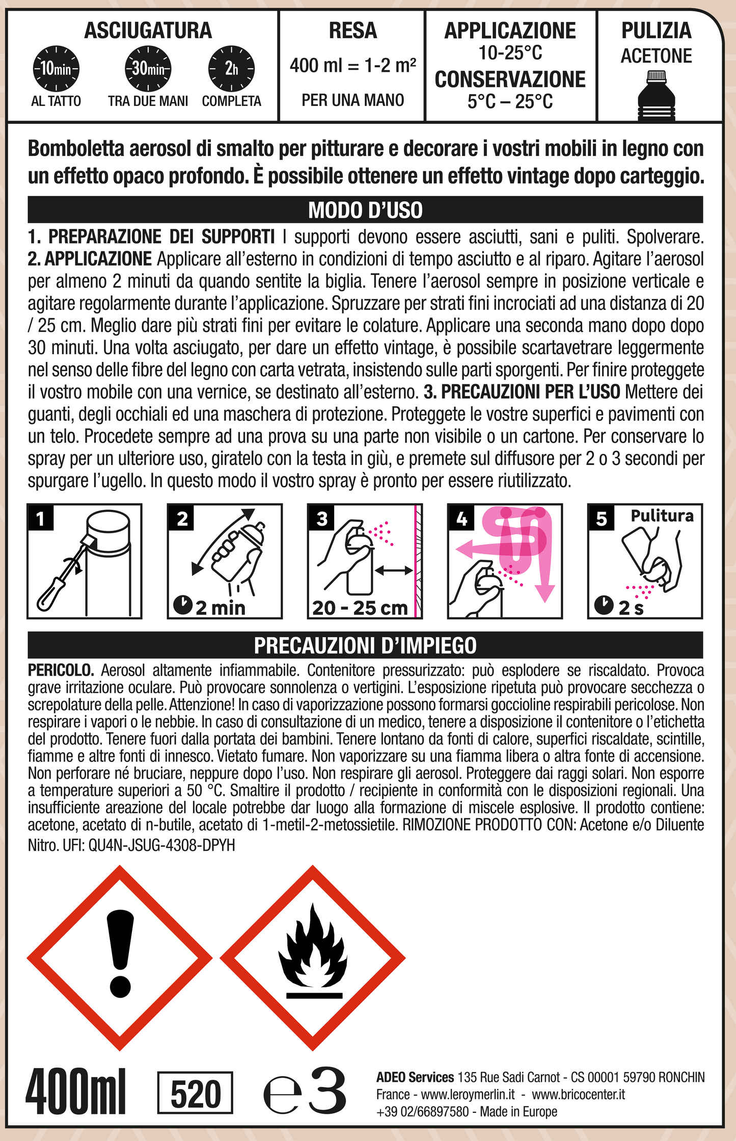 Bricocenter METALLIC GOLD ANTI-RUST SPRAY 400 ML LUXENS