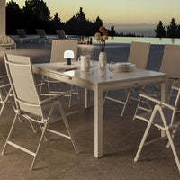 ODYSSEA II EASY NATERIAL Table 180/240X100 white aluminum
