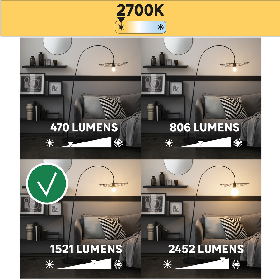 3 LED BULBS E27=100W DROP FROSTED WARM LIGHT