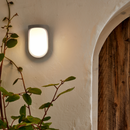 WALL LIGHT KAJU PLASTIC GREY 12X9.3X18 E27 25W IP44