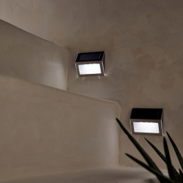 2 NILS STAINLESS STEEL 10X8.2CM IP44 SOLAR MARKERS