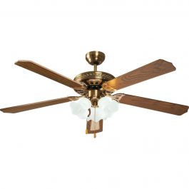 REUNION CEILING FAN 5 BLADES D132 3XE27 60W RATTAN BEECH