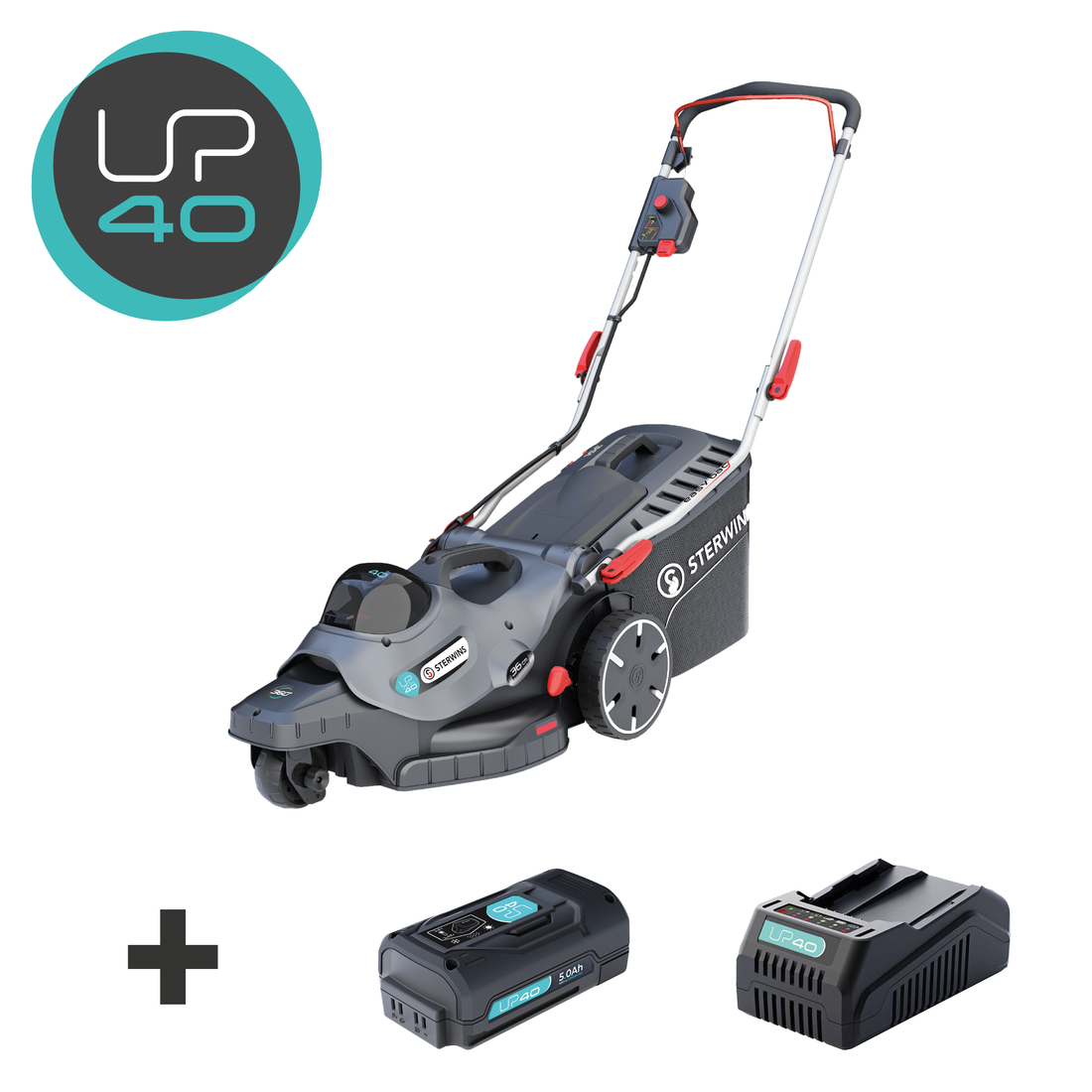 STERWINS 36CM CORDLESS LAWNMOWER WITH BATTERY AND CHARGER KIT UP40
