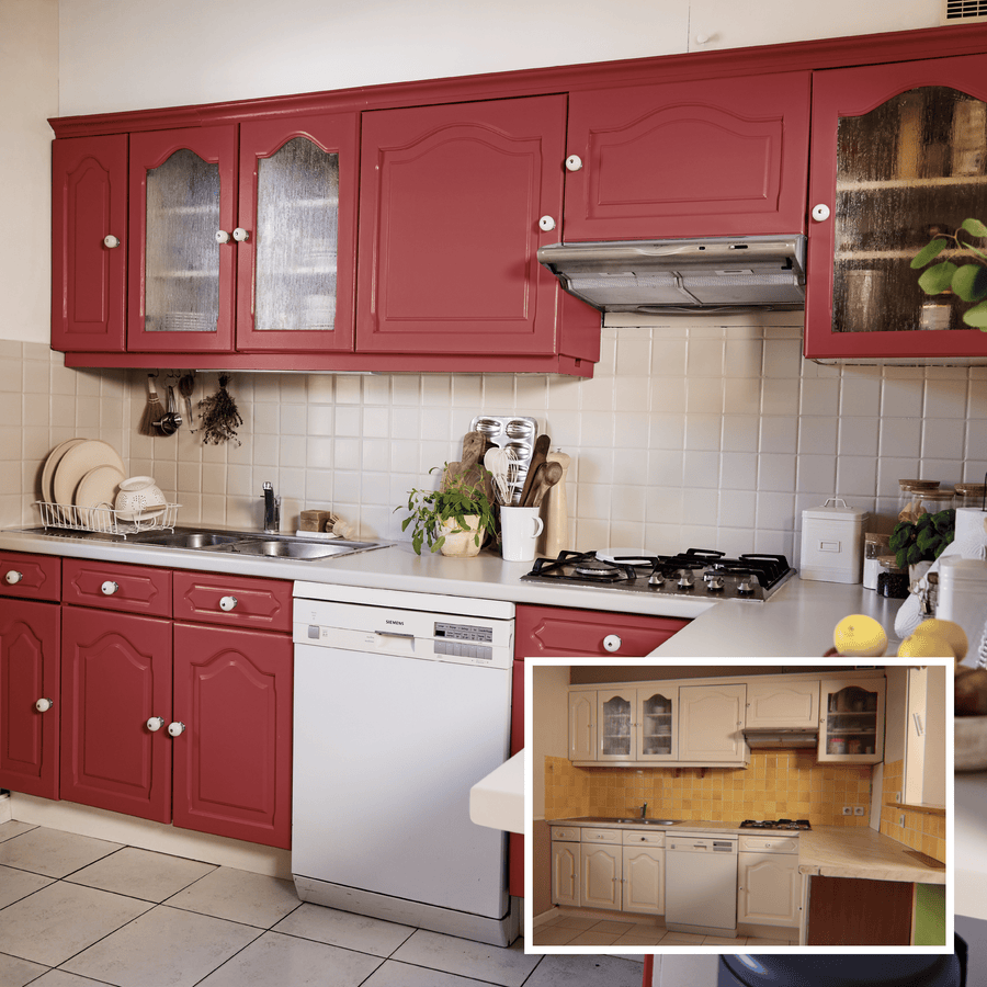 Bricocenter BISTRO RED 2 SATIN LUXENS 2 L WATER-BASED GLAZE FOR KITCHEN AND BATHROOM FURNITURE AND TILES