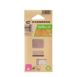 4MM ADHESIVE FELT PADS 23X29MM. 8PZ