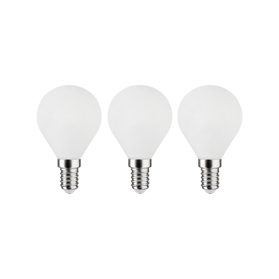 Bricocenter 3 LED BULBS E14=60W FROSTED SPHERE NATURAL LIGHT