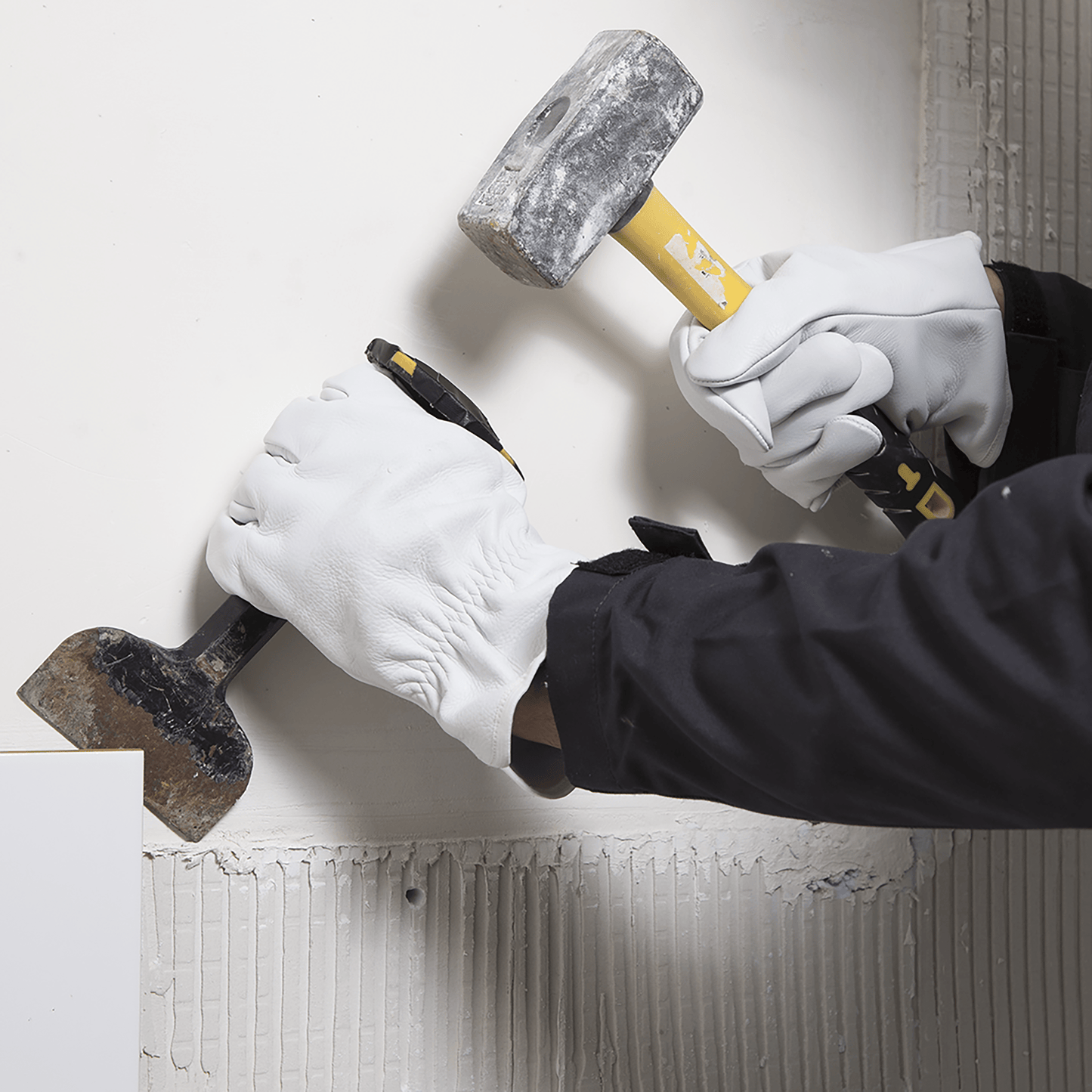 Bricocenter DEXTER CONSTRUCTION GLOVES SIZE 9L LEATHER