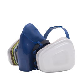 DEXTER CARTRIDGE HALF MASK WITH 2 ABEK1P3 R ABS AND ACTIVATED CHARCOAL FILTERS