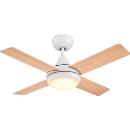 AVEIRO WOOD AND METAL CEILING FAN D91 CM LED 15W 4 BLADES CCT DIMMABLE