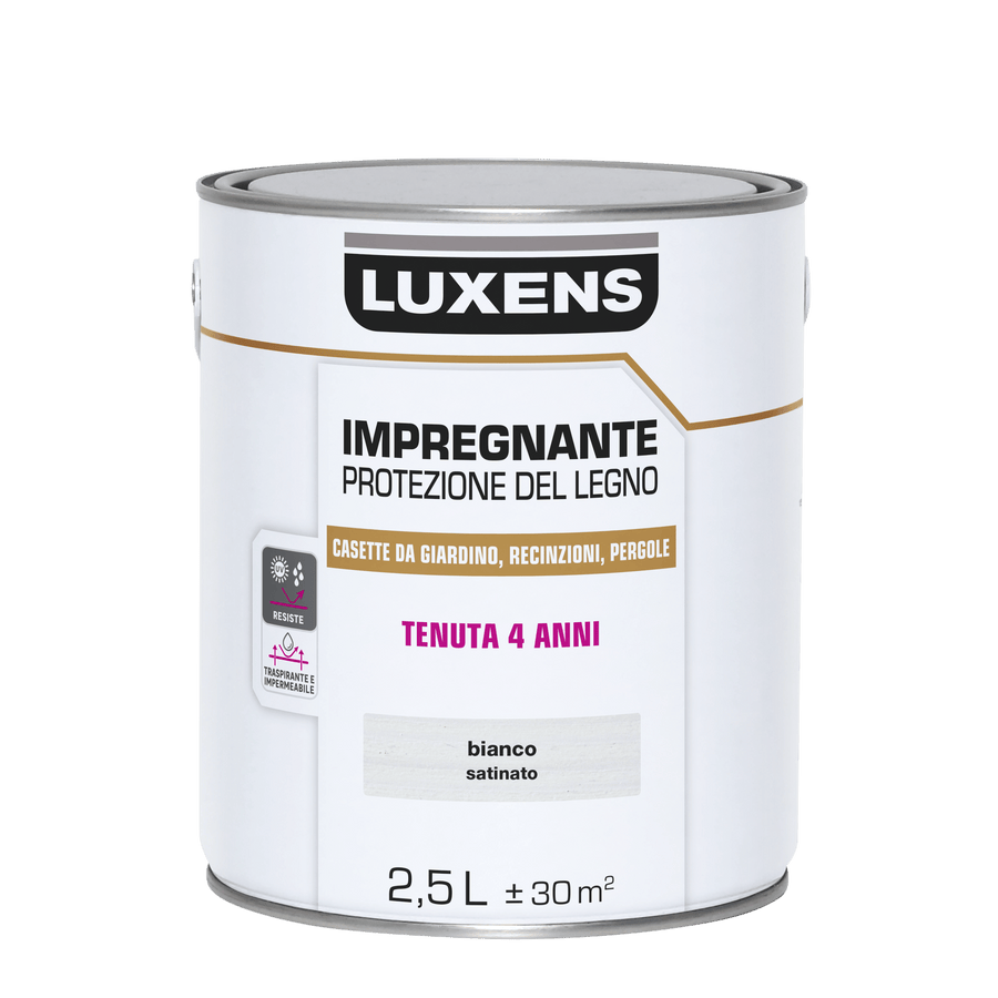 Bricocenter LUXENS WHITE WATER-BASED WOOD PROTECTIVE IMPREGNATING AGENT 2.5 LT