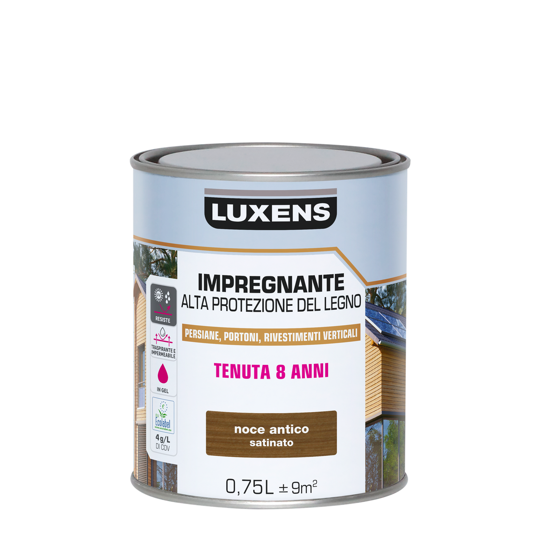 LUXENS HIGH-PROTECTION DARK WALNUT WATER-BASED WOOD PRESERVATIVE 750 ML