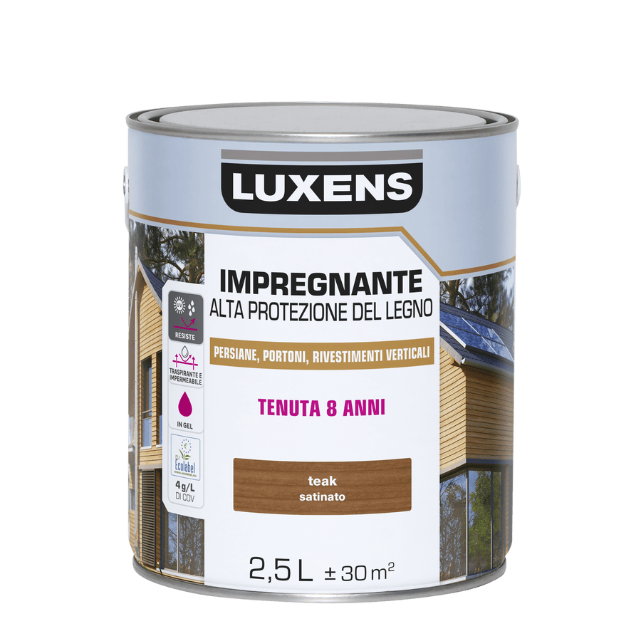 Bricocenter WATER-BASED TEAK WOOD PROTECTIVE IMPREGNATING AGENT HIGH PROTECTION LUXENS 2.5 LT