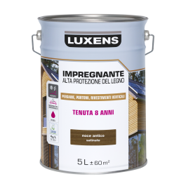 WATER-BASED WOOD PROTECTIVE IMPREGNATING AGENT DARK WALNUT HIGH PROTECTION LUXENS 5 LT