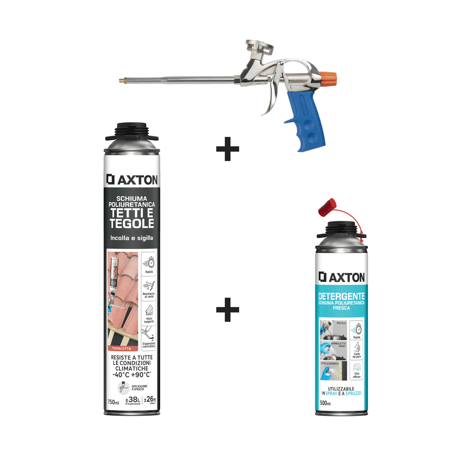 Bricocenter POLYURETHANE FOAM ADHESIVE ROOFS AND TERRACOTTA TILES FOR AXTON GUN 750ML