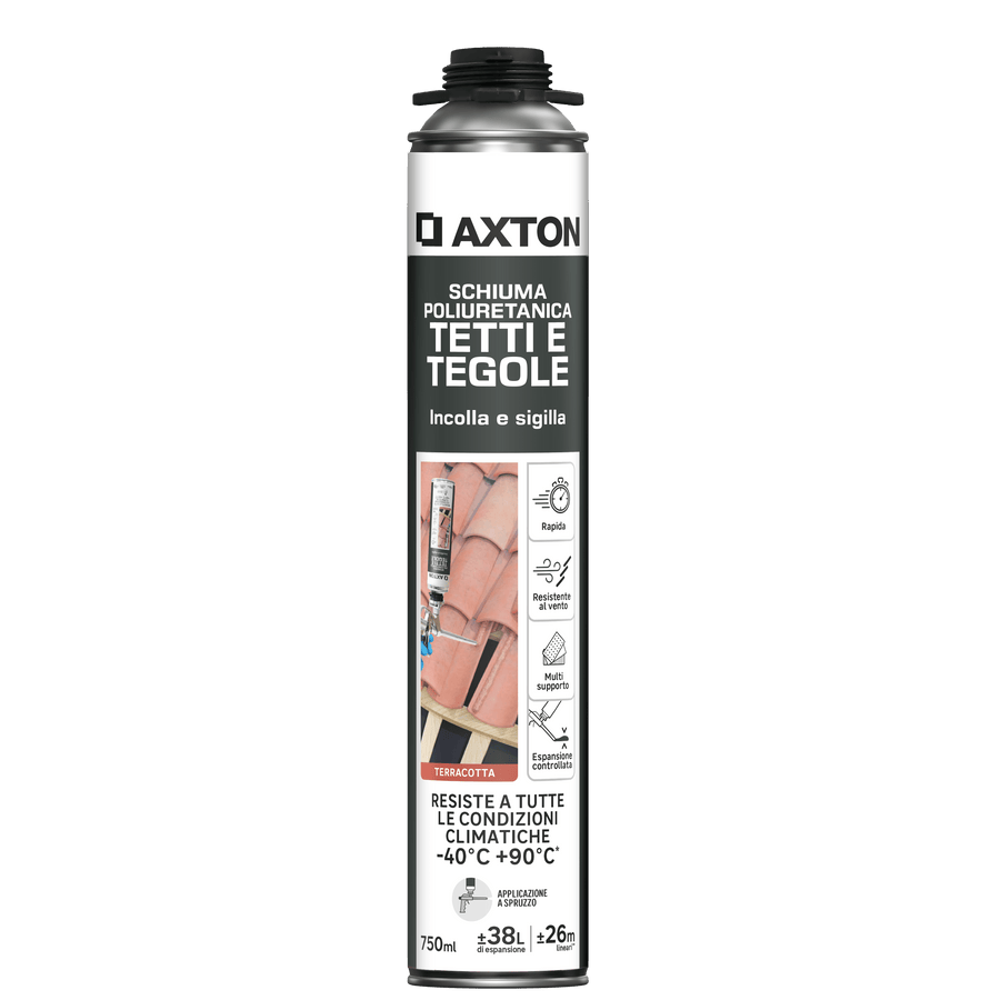 Bricocenter POLYURETHANE FOAM ADHESIVE ROOFS AND TERRACOTTA TILES FOR AXTON GUN 750ML