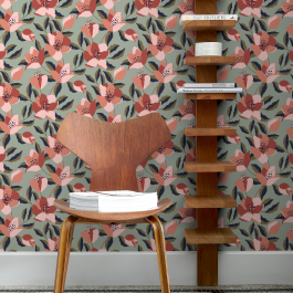 PINK LEAVES WALLPAPER 53CMX10.5MT