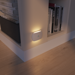 SECURITY LIGHT TODU PLASTIC WHITE 10CM LED 40LM WARM LIGHT WITH SENSOR