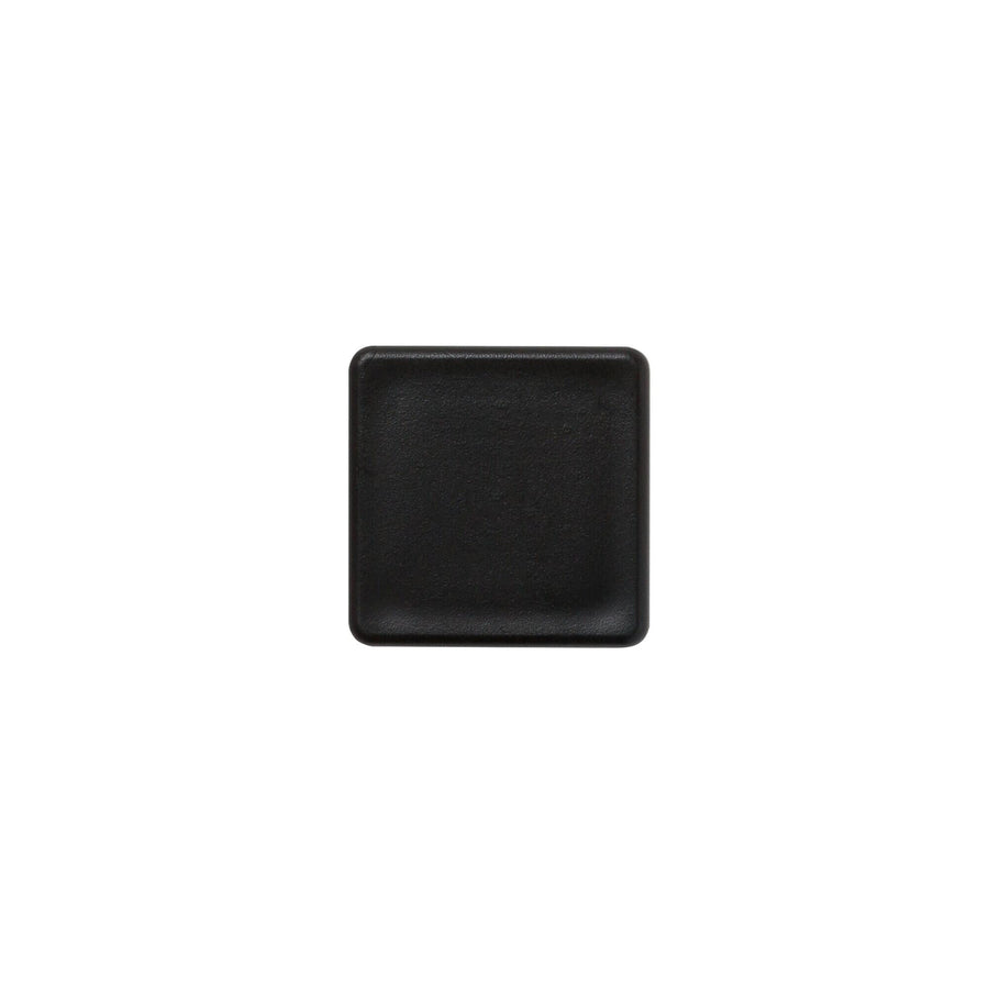 4 black plastic studs, 29×29 mm
