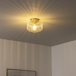 DIPSY GLASS AND METAL GOLD CEILING LAMP D25