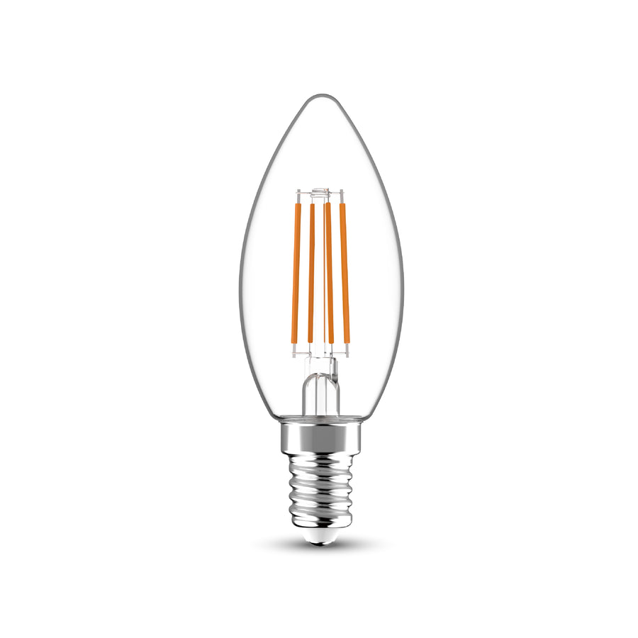 E14 LED bulb, 25W, clear, warm white