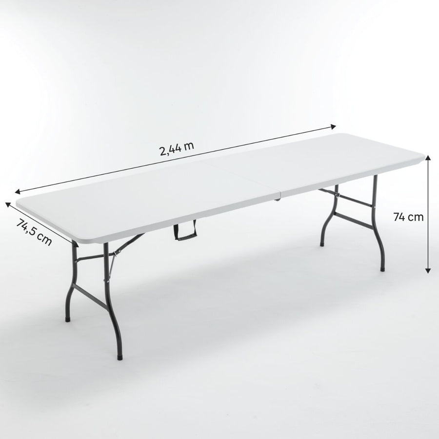 Folo 244x75 pub table in white resin