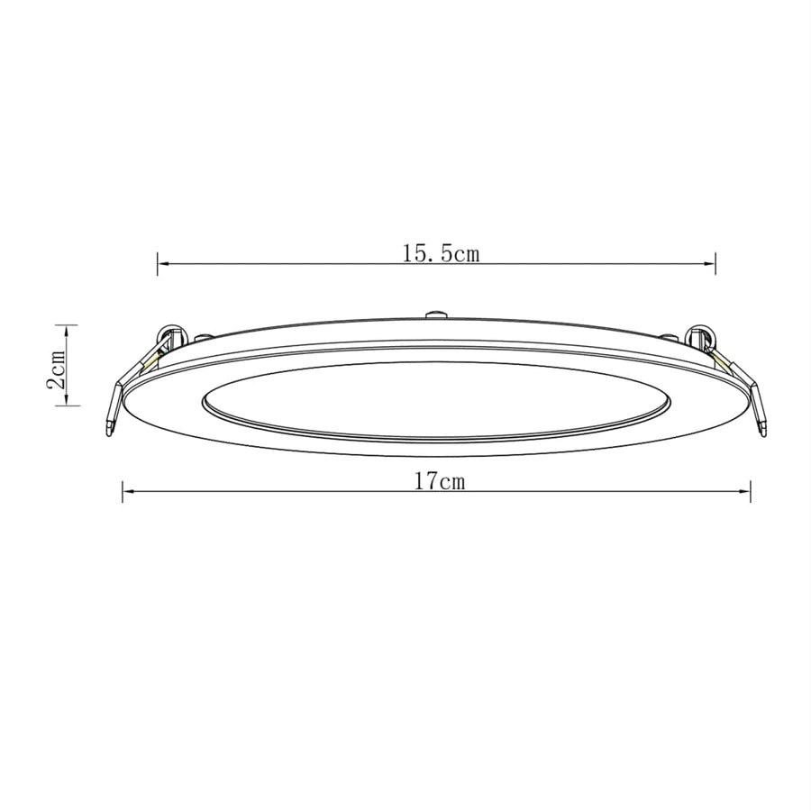Bricocenter EXTRAFLAT WHITE RECESSED SPOTLIGHT D15.5CM LED 20W CCT DIMMABLE IP44
