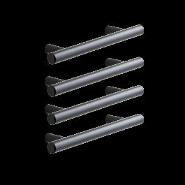 4 SARA HANDLES WITH 96 MM SPACING IN MATT BLACK METAL