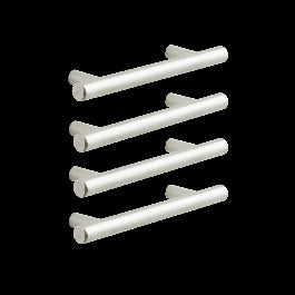 4 SARA HANDLES WITH 96 MM SPACING IN POLISHED BRUSHED NICKEL
