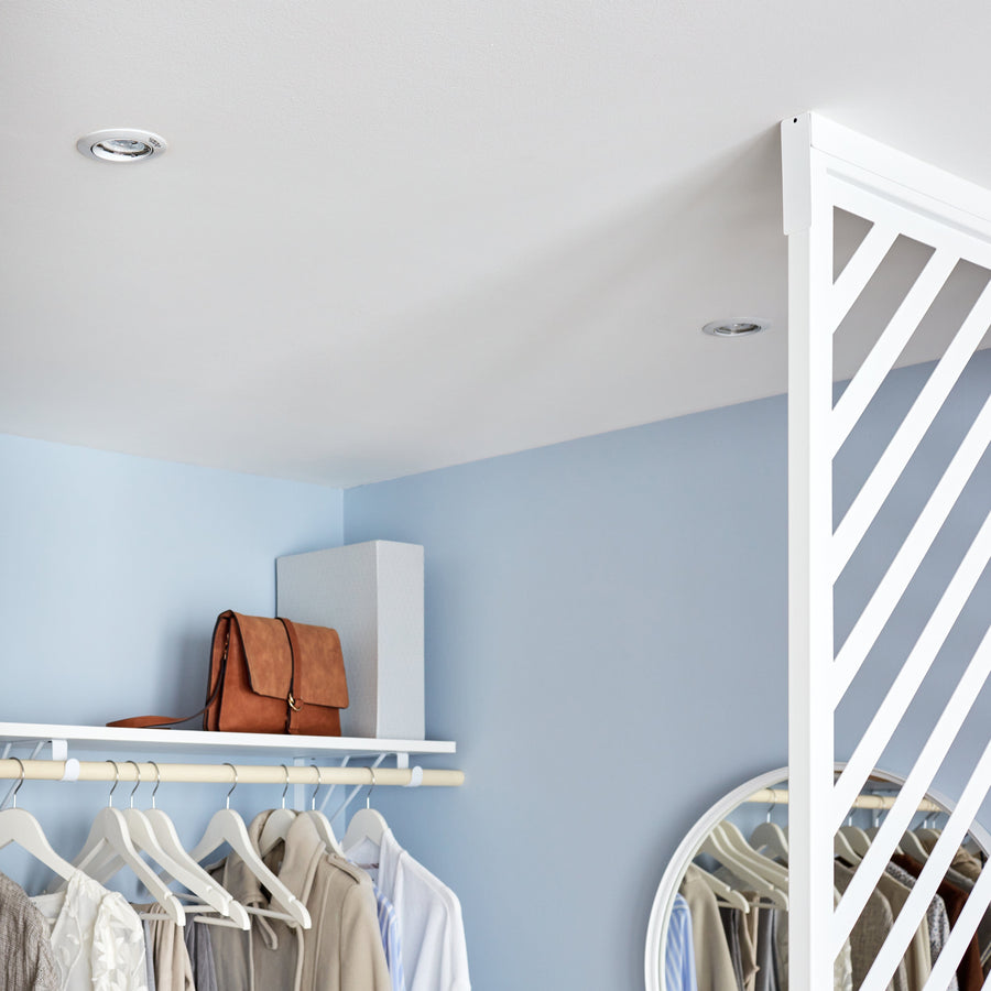 Bricocenter 3 RECESSED SPOTLIGHTS CLANE ALUMINIUM WHITE D7.5 CM LED GU10=6W NATURAL LIGHT ADJUSTABLE