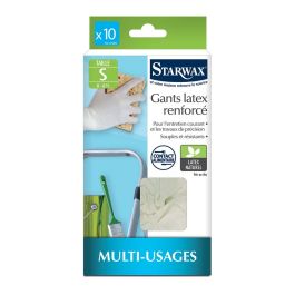 STARWAX LATEX DISPOSABLE GLOVES 10 PCS T