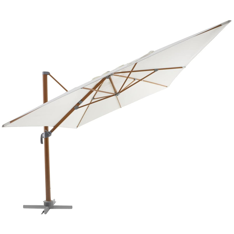Bricocenter OMBRELLONE NATERIAL AGORA DECENTRATO STRUTTURA ALLUMINIO EFFETTO TEAK 290X390