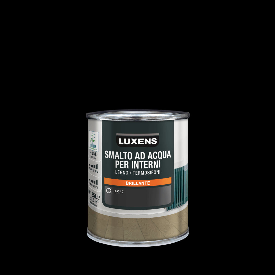 LUXENS SHINY BLACK INTERIOR ENAMEL 125 ML
