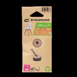 FELT WITH STANDERS SCREW D 20 MM BEIGE , 4 PIECES